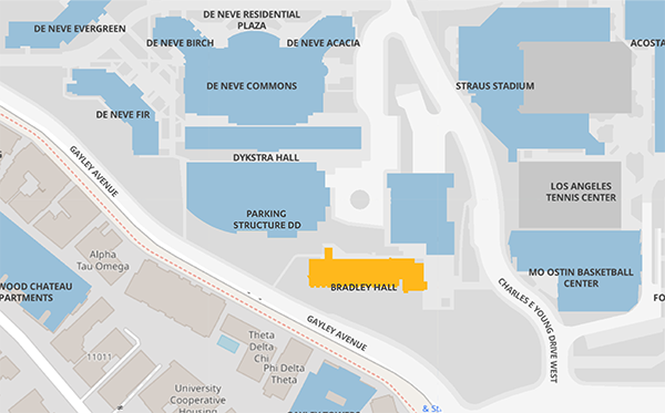 Map of the Hill highlighting Bradley Hall